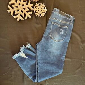 Risen Los Angeles: Distressed Blue Women's Skinny Jeans